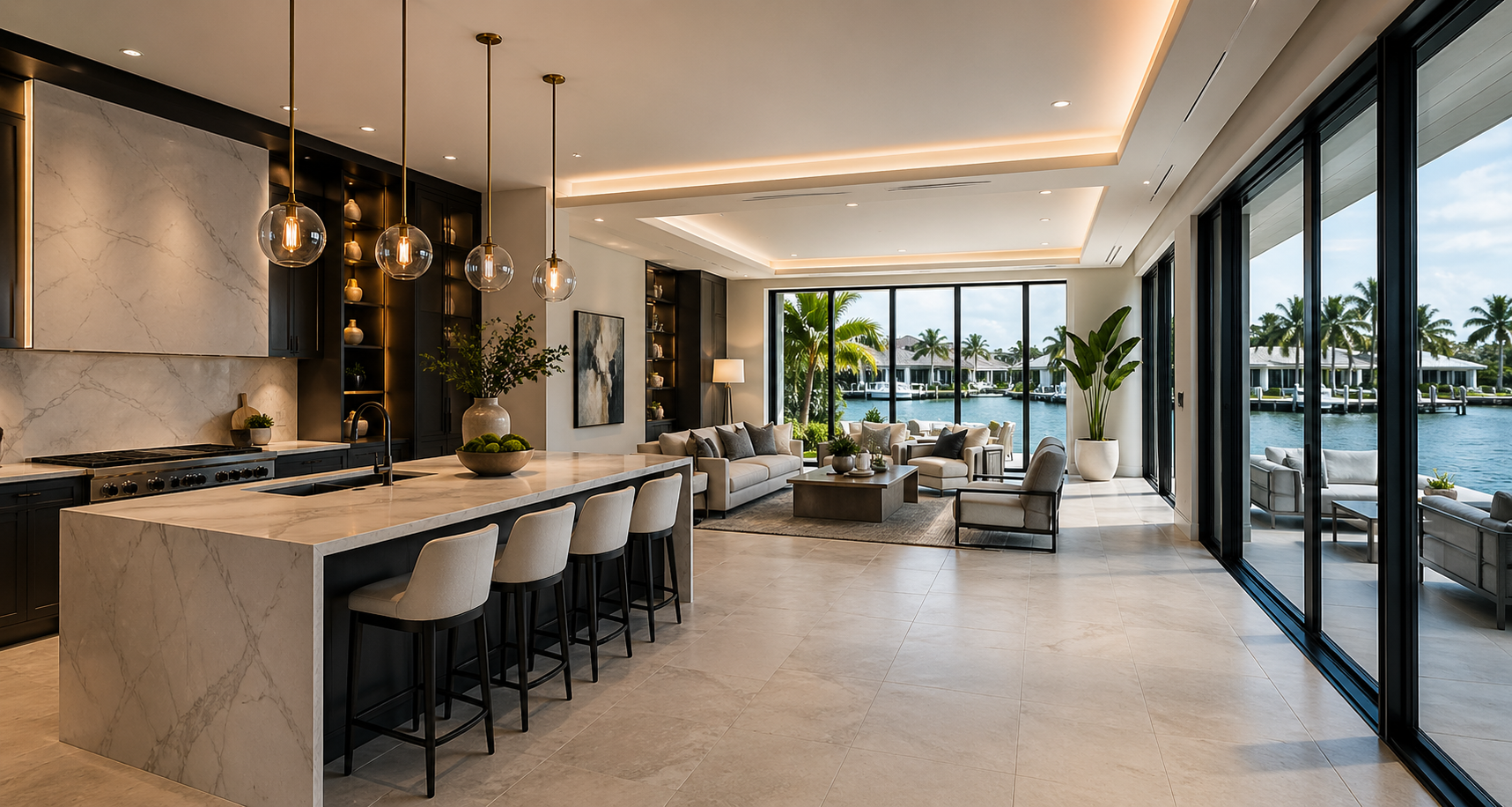 Luxury home renovation interior in South Florida