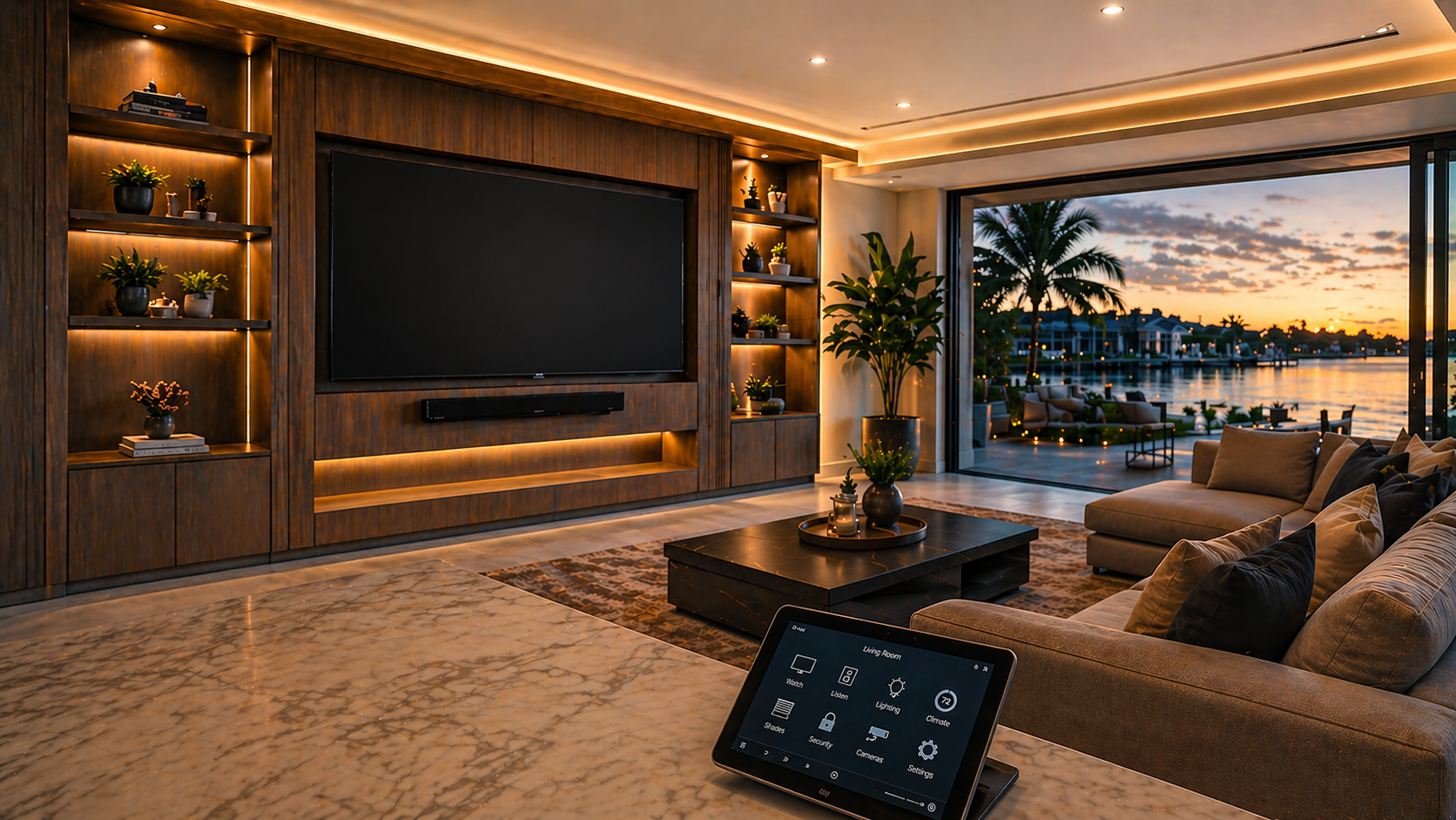 Luxury smart home audio video integration in South Florida