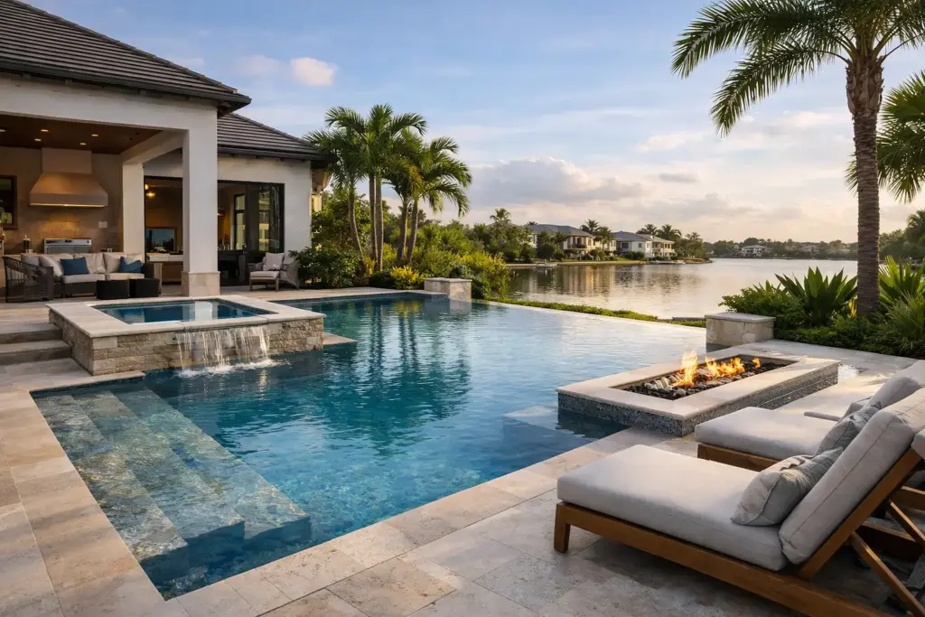 Custom Pool Design for a Refined Florida Home
